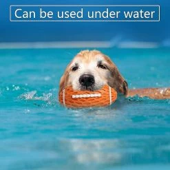 Unbranded Dog Toys Ball Pet Squeaky Toys Rubber Rugby Ball Interactif Et Trainning Chew Toys Fetch Toy Ball