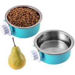 Unbranded Crate Dog Bowl, Stainless Steel Amovable Hanging Food Water Cage Cup 7 Unbranded Crate Dog Bowl, Stainless Steel Amovable Hanging Food Water Cage Cup -Pet Soin 314812487 max
