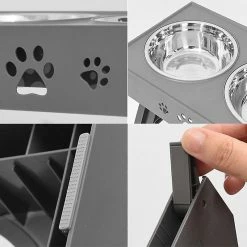 Unbranded Antidérapant Double Dog Bowls Réglables Hauteur Pet Feeding Dish Feeding 5 Unbranded Antidérapant Double Dog Bowls Réglables Hauteur Pet Feeding Dish Feeding -Pet Soin 318017378 max