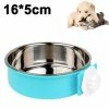 Aowear Pet Feeder Dog Bowl En Acier Inoxydable Nourriture Hanging Bowl Cages Cages Chien Parrot Bird Pet Drink Water Bowl Dish Accessoire