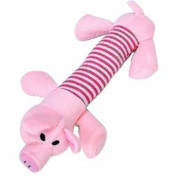 Unbranded Squeak Chew Dog Sound Poupées Chien Chat Fleece Pet Peluche, Éléphant & Canard & Cochon