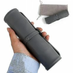 Unbranded Et Pliant Double Bol Velours Sac Dog Bowl (Gris)