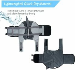 Unbranded Pet Dog Safety Swimsuit Dog Life Jacket Ripstop Dog Lifesaver Shark Vests Avec Poignée De Sauvetage Pour Piscine Beach Boating -Pet Soin 331886172 max