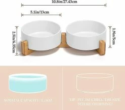 Unbranded Dog Bowl Ceramic Double Dog Food Bowl Avec Support En Bambou Pour Chats Et Chiens (850ml, Gris) E 8 Unbranded Dog Bowl Ceramic Double Dog Food Bowl Avec Support En Bambou Pour Chats Et Chiens (850ml, Gris) E -Pet Soin 353587739 max
