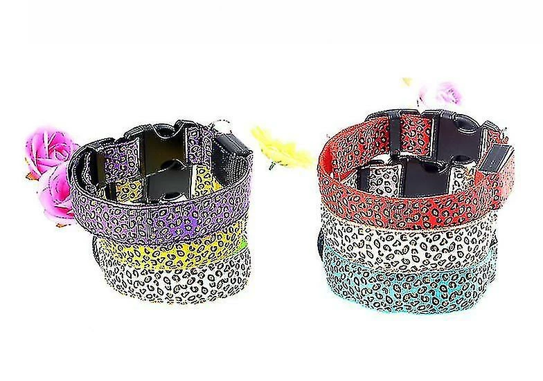 Leopard Led Réglable, Nuit Sécurité Nylon Lumineux Pet Dog Collier Oran Ssxjv 3 Leopard Led Réglable, Nuit Sécurité Nylon Lumineux Pet Dog Collier Oran Ssxjv – Image 3