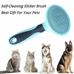 Unbranded Cat Brush Soft Dog Grooming Tool Supprime Le Sous-poil Lâche Autonettoyant -Pet Soin 360558387 max