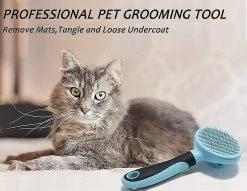 Unbranded Cat Brush Soft Dog Grooming Tool Supprime Le Sous-poil Lâche Autonettoyant -Pet Soin 360558464 max