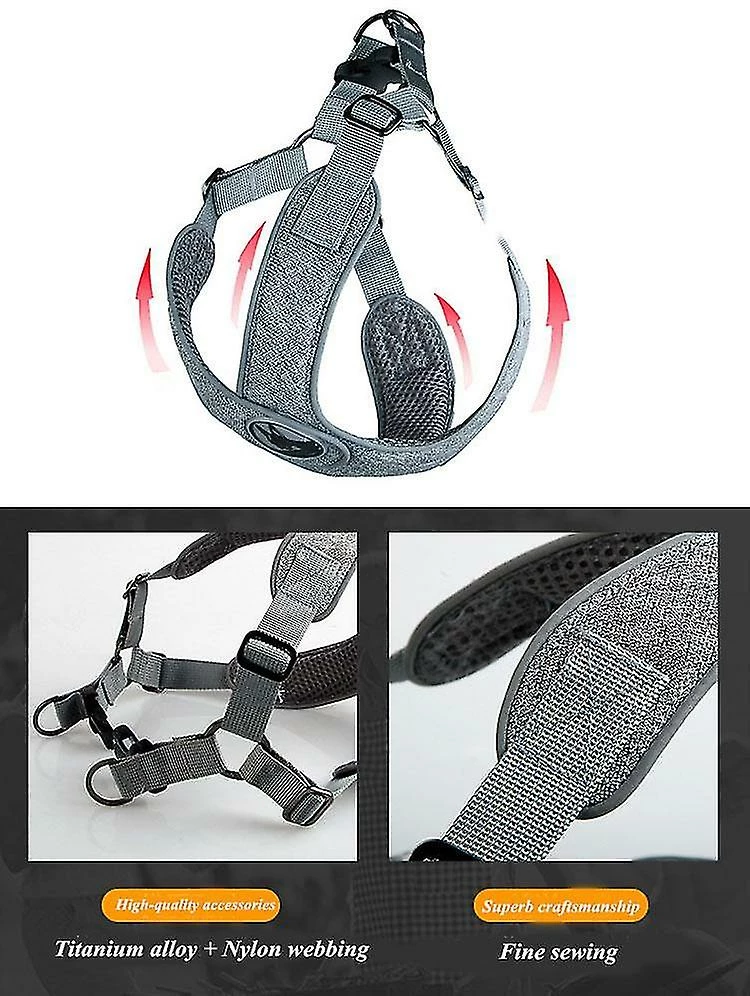 Unbranded Harnais Réfléchissant Pour Petit Chien Gilet Pet Puppies Cat Vest Harness Dog Soft Breathable Mesh (gris) 3 Unbranded Harnais Réfléchissant Pour Petit Chien Gilet Pet Puppies Cat Vest Harness Dog Soft Breathable Mesh (gris) – Image 3