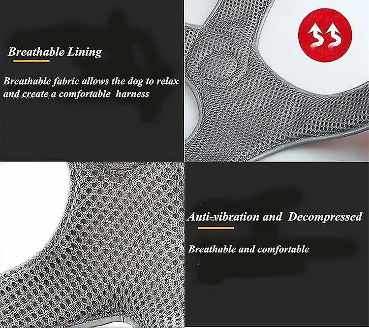 Unbranded Harnais Réfléchissant Pour Petit Chien Gilet Pet Puppies Cat Vest Harness Dog Soft Breathable Mesh (gris) 4 Unbranded Harnais Réfléchissant Pour Petit Chien Gilet Pet Puppies Cat Vest Harness Dog Soft Breathable Mesh (gris) – Image 4