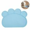 Unbranded Dog Bowl Mat Paw Shape Silicone Tapis Antidérapant Lavable