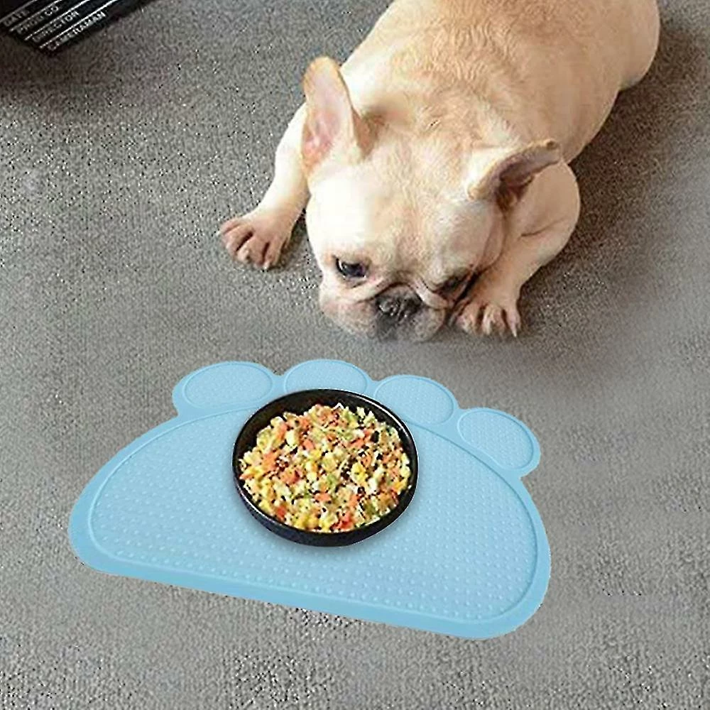 Unbranded Dog Bowl Mat Paw Shape Silicone Tapis Antidérapant Lavable 4 Unbranded Dog Bowl Mat Paw Shape Silicone Tapis Antidérapant Lavable – Image 4