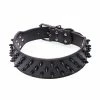 Unbranded Spiked Studded Pu Cuir Pet Dog Collar Bulldog Rivet Réglable Coffre-fort (1pcs-noir)