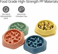 Ersam Dog Bowl Dog Slow Feeder Bowls Bloat Stop Food Bowl Puzzle Interactif Healthy Eating Bowl -Pet Soin 377730022 max