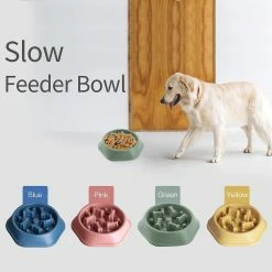 Ersam Dog Bowl Dog Slow Feeder Bowls Bloat Stop Food Bowl Puzzle Interactif Healthy Eating Bowl -Pet Soin 377730101 max