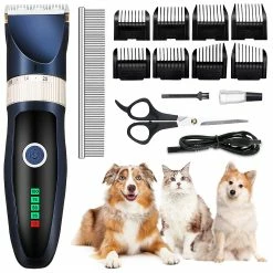 Arez Pro Silent Pet Hair Grooming Clipper Trimmer Shaver Dog Electric Shaver Set