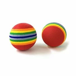 Transpeed 12pcs 3.5cm Rainbow Ball Eva Sponge Pet Dog Puppy Snack Ball Chew Training Toy -Pet Soin 386644485 max