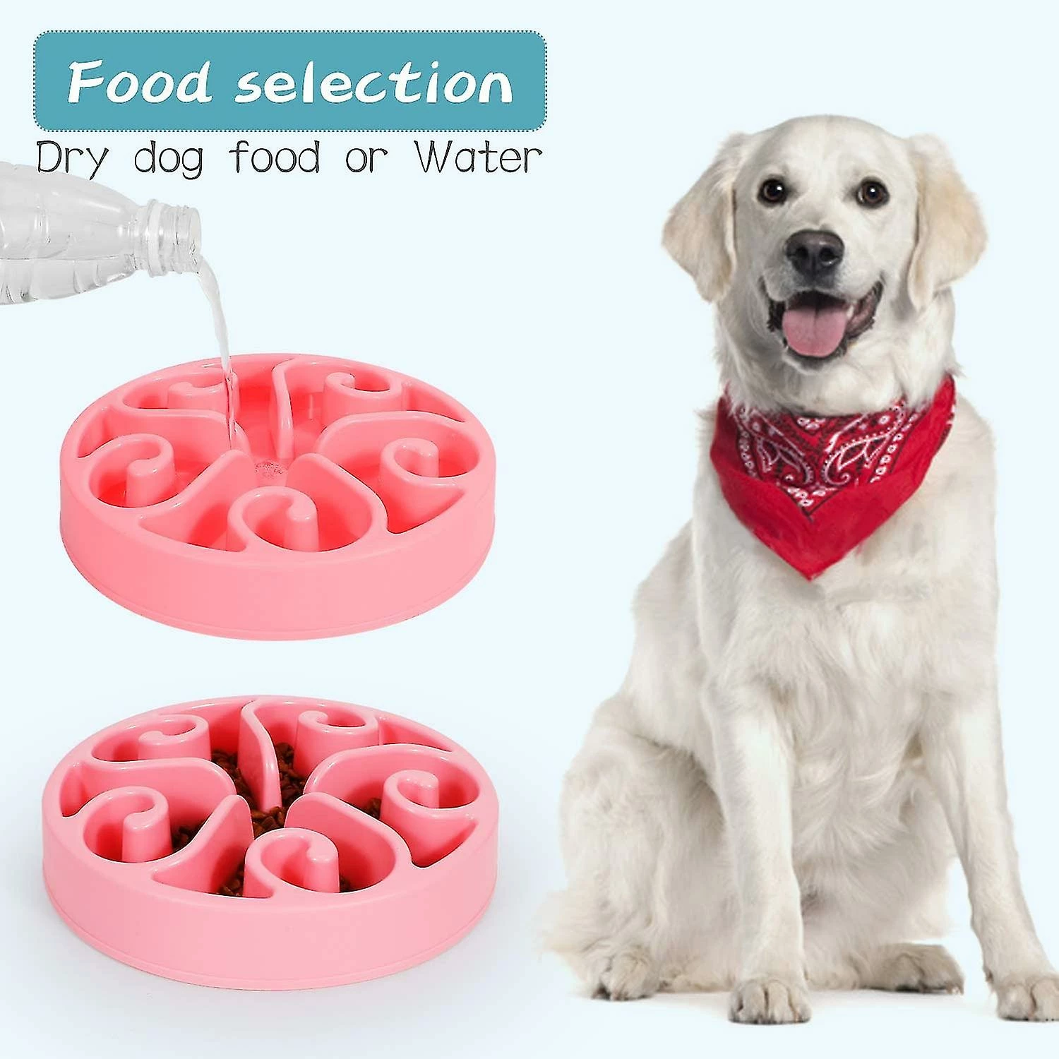 WOSAWE Slow Feeder Dog Bowl Antidérapant Non Toxique Fun Healthy Feeder No Choking Dog Food Water Bowl Pour Grands Moyens Petits Chiens Pet Couleur Noire 5 WOSAWE Slow Feeder Dog Bowl Antidérapant Non Toxique Fun Healthy Feeder No Choking Dog Food Water Bowl Pour Grands Moyens Petits Chiens Pet Couleur Noire – Image 5