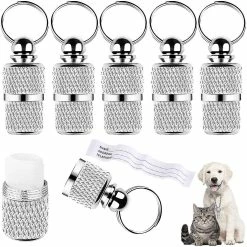 Unbranded 6pcs Adresse Tag Chiens Cat Dog Tag Animal Tag Avec Porte-Clés Collier Tag