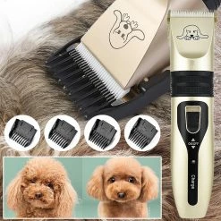 Sevenprin Pet Dog Cat Tondeuses à Cheveux De Toilettage Sans Fil Avec 3-12 Mm Taille Comb Set Low Noise Hair Trimmer Rechargeable