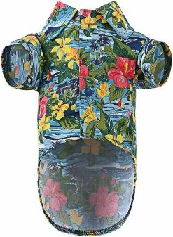 Ksalfye Hawaiian Pet Dog T Shirts Mignon Pour Petits à Moyens Chiots Chats Cool Gilet D’été -Pet Soin 397450793 max
