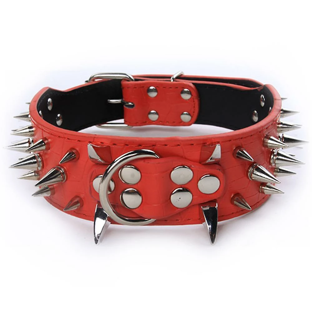 Giveuphesit Spike Dog Collar - Collier Pour Chien En Cuir à La Mode Pour Chiens Moyens Et Grands 1 Giveuphesit Spike Dog Collar - Collier Pour Chien En Cuir à La Mode Pour Chiens Moyens Et Grands