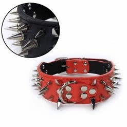 Giveuphesit Spike Dog Collar - Collier Pour Chien En Cuir à La Mode Pour Chiens Moyens Et Grands 9 Giveuphesit Spike Dog Collar - Collier Pour Chien En Cuir à La Mode Pour Chiens Moyens Et Grands -Pet Soin 402071528 max
