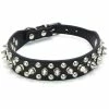 Giveuphesit Spike Rivet Rivet Dog Collar Réglable Pu Cuir Sangle Travel Bowl Cadeau