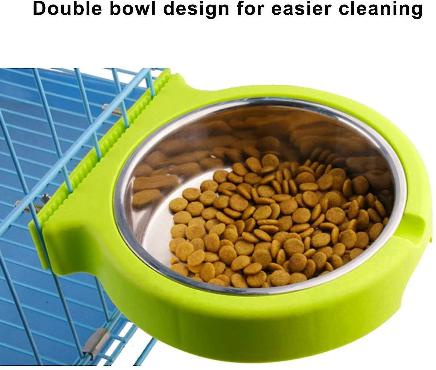 Aowear Crate Dog Bowl, Amovible En Acier Inoxydable Eau Aliment Feeder Bowls Cage Coop Cup Pour Chat Chiot Oiseau Animaux De Compagnie 2 Aowear Crate Dog Bowl, Amovible En Acier Inoxydable Eau Aliment Feeder Bowls Cage Coop Cup Pour Chat Chiot Oiseau Animaux De Compagnie – Image 2