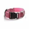 Aowear Leopard Led Réglable, Nuit Sécurité Nylon Lumineux Pet Dog Collier Pink-xs: 28-38cm Aespa