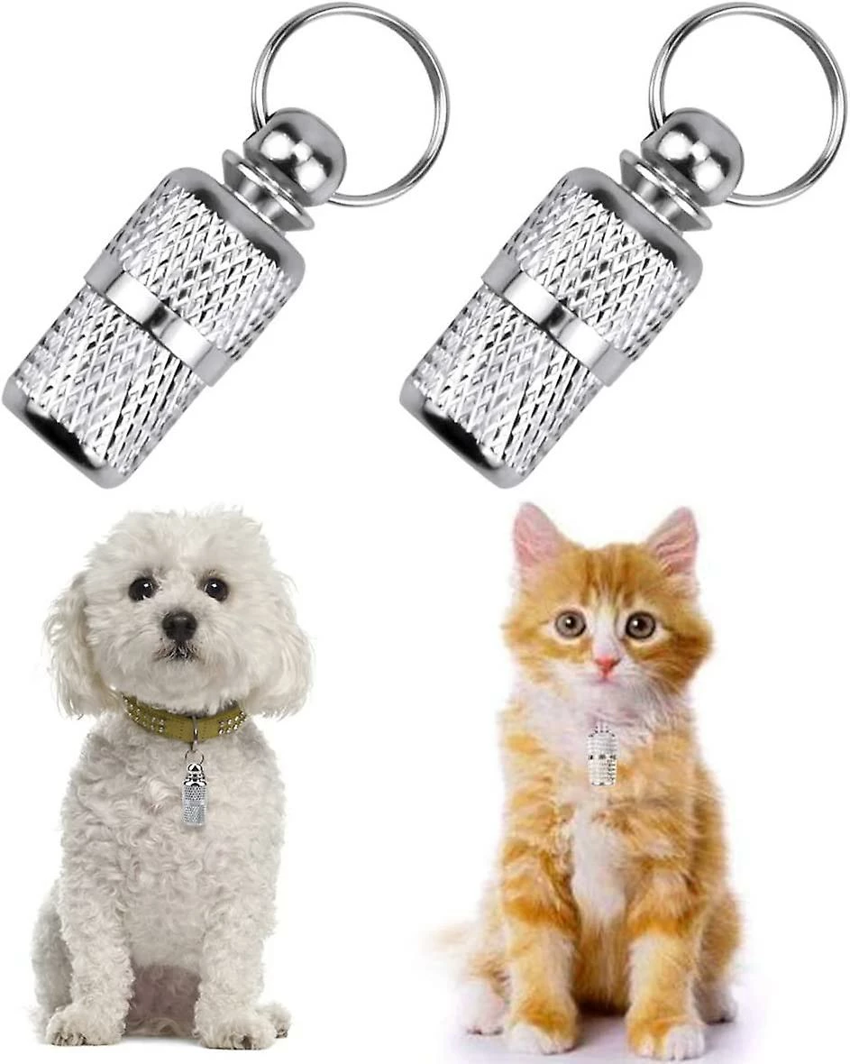 Ksalfye 5pcs Cat Id Tag Tube Anti-lost Address Tag For Dog Cat Pendentifs Personnalisé Cat Collar Address Holder Dog Collar Silver Id Tag Keychain 4 Ksalfye 5pcs Cat Id Tag Tube Anti-lost Address Tag For Dog Cat Pendentifs Personnalisé Cat Collar Address Holder Dog Collar Silver Id Tag Keychain – Image 4