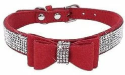 Unbranded Collier Crystal Dog Avec Nœud Papillon Strasss Colliers Pour Chiots Bling Pour Petits Chiens8,6-11 Pouces (paquet De 1)