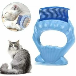 Magene Pet Cat Dog Removal Brosse à Poils Massage Peigne Forme De Coquille Toilettage