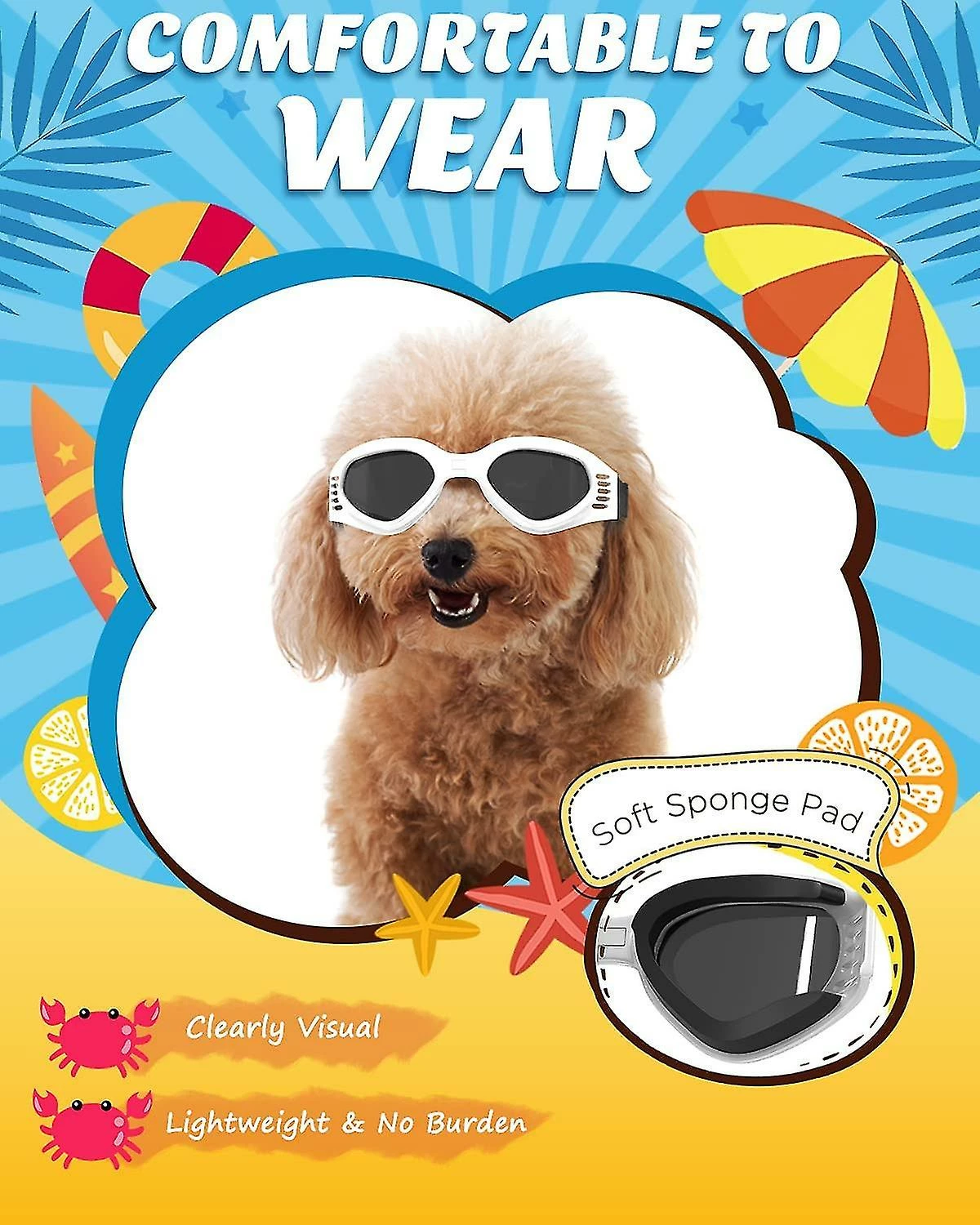 Unbranded Lunettes De Soleil Pour Petits Chiens Lunettes De Protection Uv Lunettes De Protection Des Yeux Avec Sangle Réglable Lunettes De Soleil Pliables Pour Animaux De Compagnie Lunettes De Soleil Imperméables Pour Chiens Lunettes De Soleil Pour Animaux De Compagnie Dog W 3 Unbranded Lunettes De Soleil Pour Petits Chiens Lunettes De Protection Uv Lunettes De Protection Des Yeux Avec Sangle Réglable Lunettes De Soleil Pliables Pour Animaux De Compagnie Lunettes De Soleil Imperméables Pour Chiens Lunettes De Soleil Pour Animaux De Compagnie Dog W – Image 3