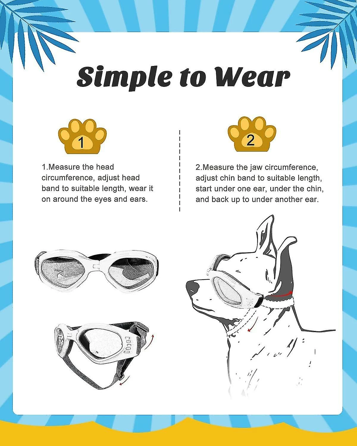 Unbranded Lunettes De Soleil Pour Petits Chiens Lunettes De Protection Uv Lunettes De Protection Des Yeux Avec Sangle Réglable Lunettes De Soleil Pliables Pour Animaux De Compagnie Lunettes De Soleil Imperméables Pour Chiens Lunettes De Soleil Pour Animaux De Compagnie Dog W 4 Unbranded Lunettes De Soleil Pour Petits Chiens Lunettes De Protection Uv Lunettes De Protection Des Yeux Avec Sangle Réglable Lunettes De Soleil Pliables Pour Animaux De Compagnie Lunettes De Soleil Imperméables Pour Chiens Lunettes De Soleil Pour Animaux De Compagnie Dog W – Image 4