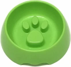 Shiyi Pet Bowl Dog Footprints Slow Food Anti-choke Bowl En Plastique Dog Bowl Cat Bowl