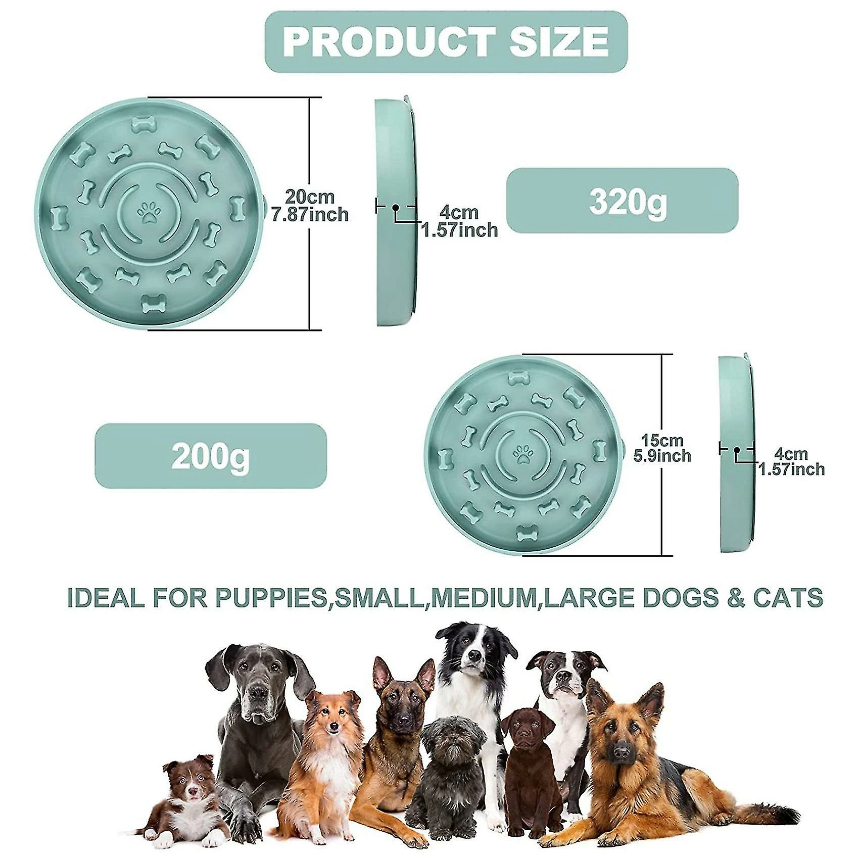 Unbranded Slow Feeder Dog Bowls - Bol Lent à Mangeoire, Bols Interactifs Pour Chiens 3 Unbranded Slow Feeder Dog Bowls - Bol Lent à Mangeoire, Bols Interactifs Pour Chiens – Image 3