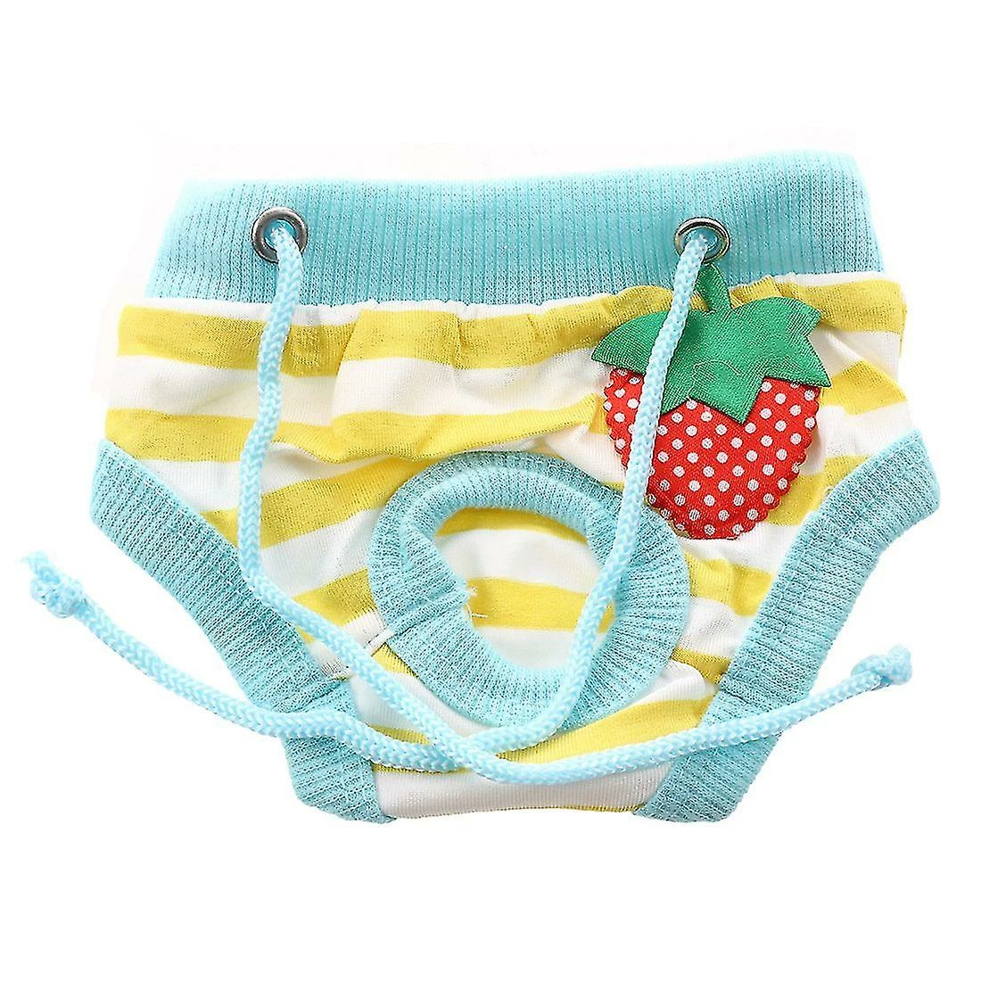 Unbranded Petite Femelle Pet Puppy Dog Clothes Diaper Pant Bleu + Jaune + Blanc S 1 Unbranded Petite Femelle Pet Puppy Dog Clothes Diaper Pant Bleu + Jaune + Blanc S