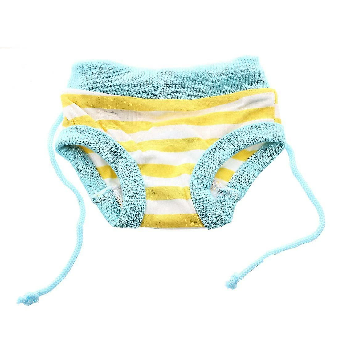Unbranded Petite Femelle Pet Puppy Dog Clothes Diaper Pant Bleu + Jaune + Blanc S 2 Unbranded Petite Femelle Pet Puppy Dog Clothes Diaper Pant Bleu + Jaune + Blanc S – Image 2