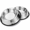 Unbranded Dog Bowl Bol Pour Chien En Acier Inoxydable Avec Base En Caoutchouc (40oz)