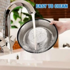 Unbranded Dog Bowl Bol Pour Chien En Acier Inoxydable Avec Base En Caoutchouc (40oz) -Pet Soin 423497868 max