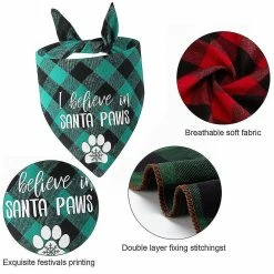 Unbranded 2 Pack Christmas Dog Plaid Bandana, Pet Dog Puppy Holiday Scarf, Adjustable Cute Dog Christmas Outfit -Pet Soin 434364918 max