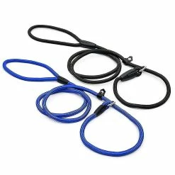 Unbranded Nylon Dog Slip Slip Walking Lead Avec Chaîne P 1cm Bleu -Pet Soin 439741873 max