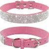 Baicccf Collier Pour Chien Collier En Strass Pour Chien, Mignon éblouissant Étincelant Doux Cuir Daim Chien Chat Collier Strass Cristal Diamant Pet Dog Puppy Collier