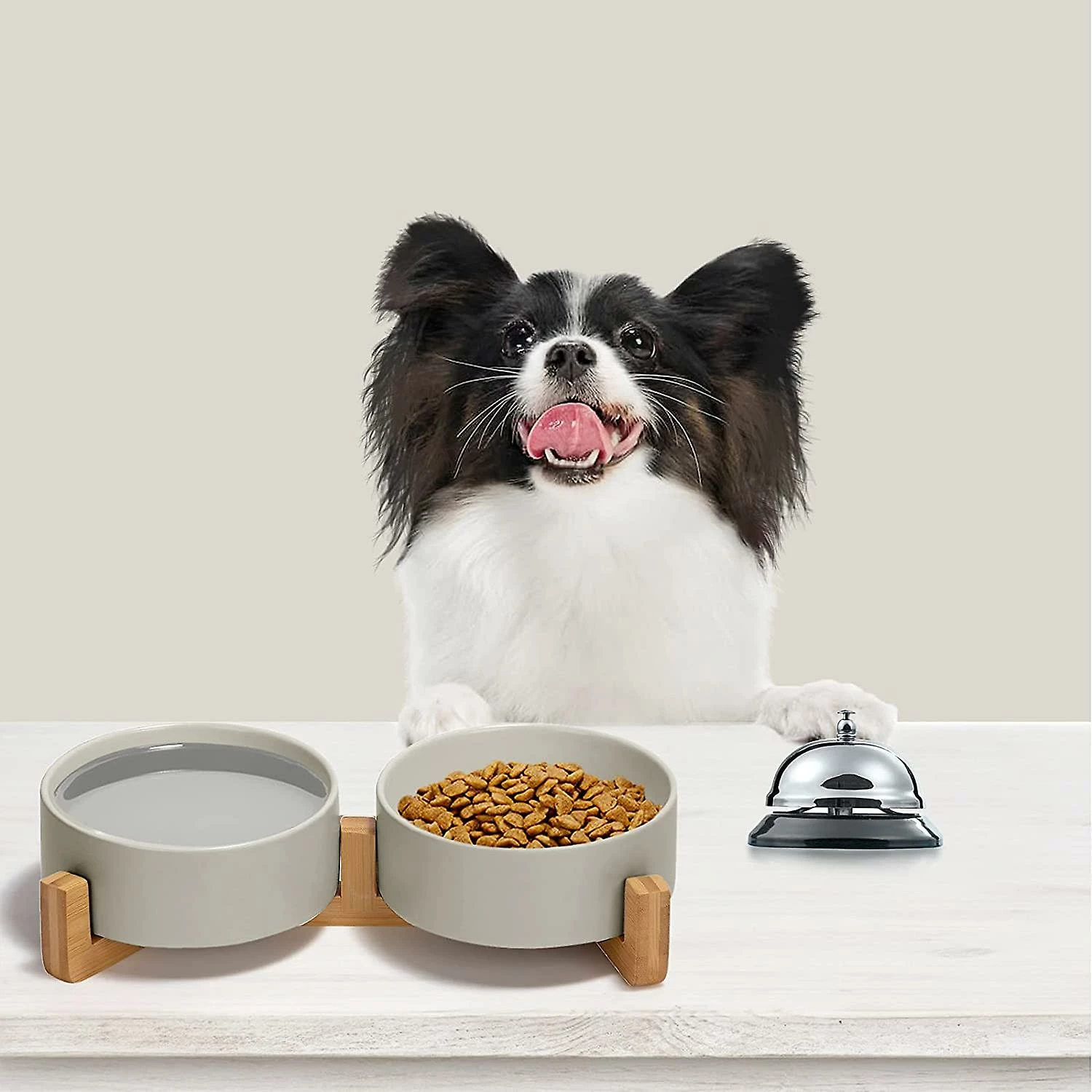 Baicccf Dog Bowl And Bowl Set En Céramique Dog And Cat Bowl Set Avec Support En Bois, Moderne Et Mignon Set D’eau De Nourriture Lestée Pour Petits Chiens (0,38 Kg) Et Chiens Moyens 4 Baicccf Dog Bowl And Bowl Set En Céramique Dog And Cat Bowl Set Avec Support En Bois, Moderne Et Mignon Set D’eau De Nourriture Lestée Pour Petits Chiens (0,38 Kg) Et Chiens Moyens – Image 4