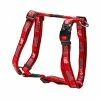 Rogz Fancy Dress Bone Design Durable Dog H-Harness, Rouge