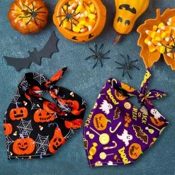 Unbranded Halloween Décorer Bandanas Accessoires Pour Chiens Pet Dog Bandanas Foulard Pour Chat Chiot Bavoirs Pour Animaux De Compagnie Pour Petits Chiens Accessoires -Pet Soin 444553142 max