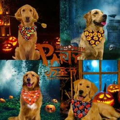 Unbranded Halloween Décorer Bandanas Accessoires Pour Chiens Pet Dog Bandanas Foulard Pour Chat Chiot Bavoirs Pour Animaux De Compagnie Pour Petits Chiens Accessoires -Pet Soin 444553318 max