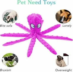 Baicccf Dog Squeaky Toys Octopus - Jouets Pour Chiens En Peluche Froissés Pour La Dentition Des Chiots, Jouets à Mâcher Interactifs Durables Pour Chiens De Petite à Moyenne Taille Et Réduire B -Pet Soin 449768811 max
