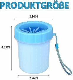 Unbranded Dog Paw Cleaner - Avec Pointes En Silicone Souple - Avec Serviette De Lavage De Pattes De Chien - Facile -Pet Soin 456748861 max