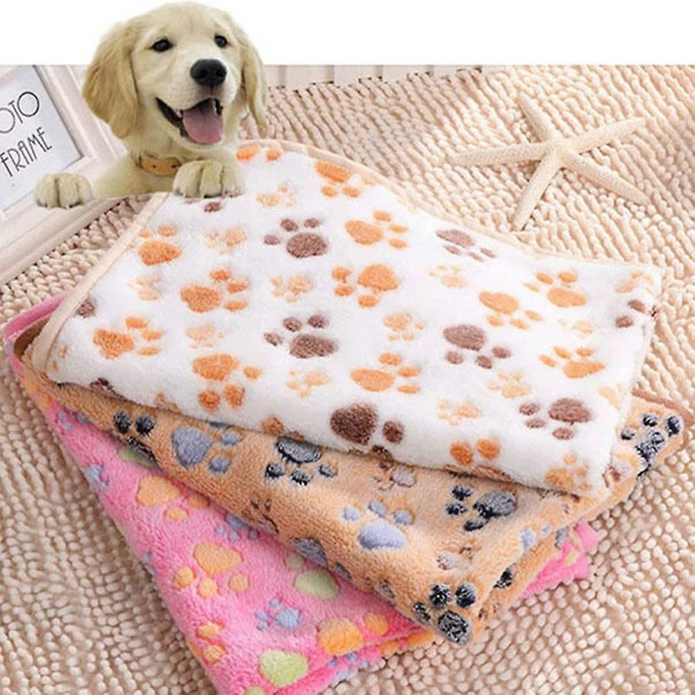 Unbranded 76cm X 52cm Warm Soft Paw Print Coral Velvet Pet Cat Dog Blanket Puppy Bed Mat Qinhai 3 Unbranded 76cm X 52cm Warm Soft Paw Print Coral Velvet Pet Cat Dog Blanket Puppy Bed Mat Qinhai – Image 3